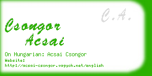 csongor acsai business card